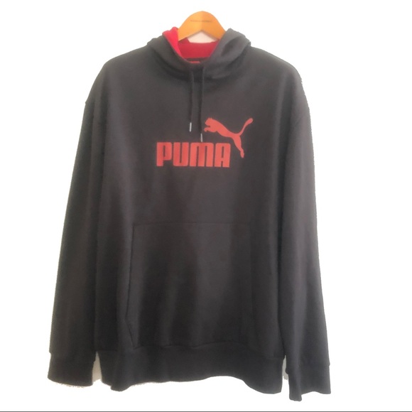 Puma | Shirts | Black Red Puma Hoodie 